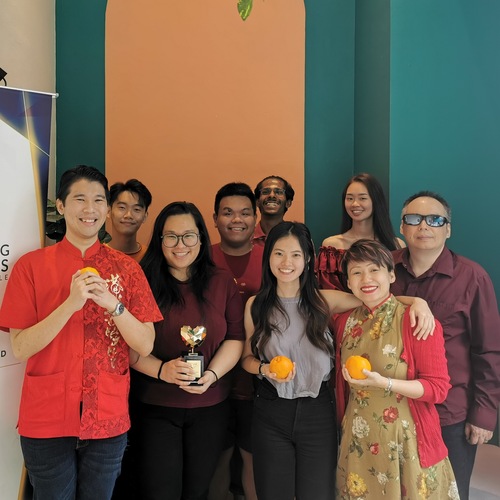 Thriving Talents team celebrating the Winning of the Best Customer Experience Company in Malaysia